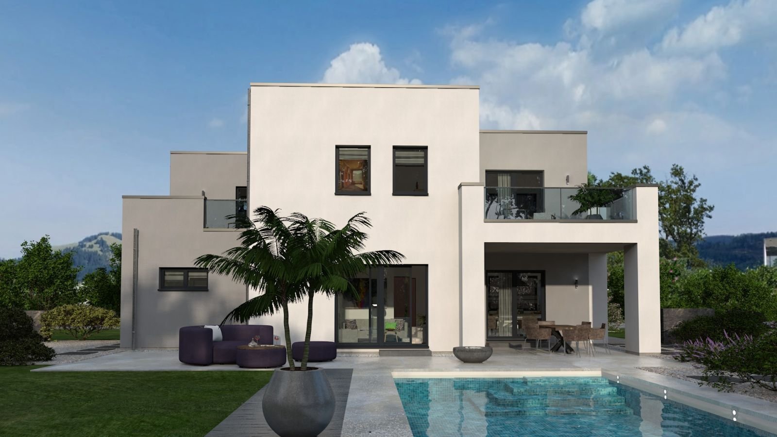 EINFAMILIENHAUS MIT INTEGRIERTEM CARPORT - single family house with integrated carport