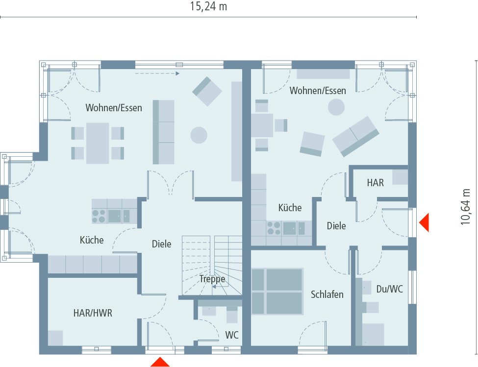 2-Familienhaus ! Komplett mit beiden Wohnungen kostet es nur 786.000,-€ inkl. Grundstück !