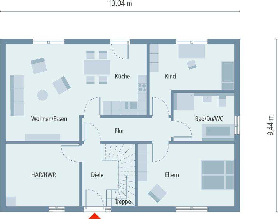 Haus für 2 Familien ! Nur 368.000,-€ je Wohnung/Familie mit Grundstücksanteil !