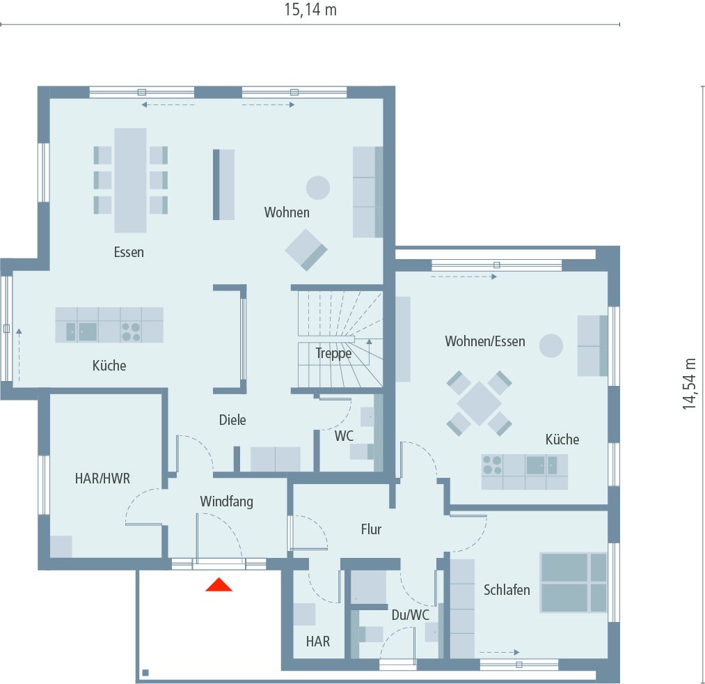 Das wunderschöne Haus in einzigartiger Optik, hell und mit viel Platz ! Mit Grundstück !