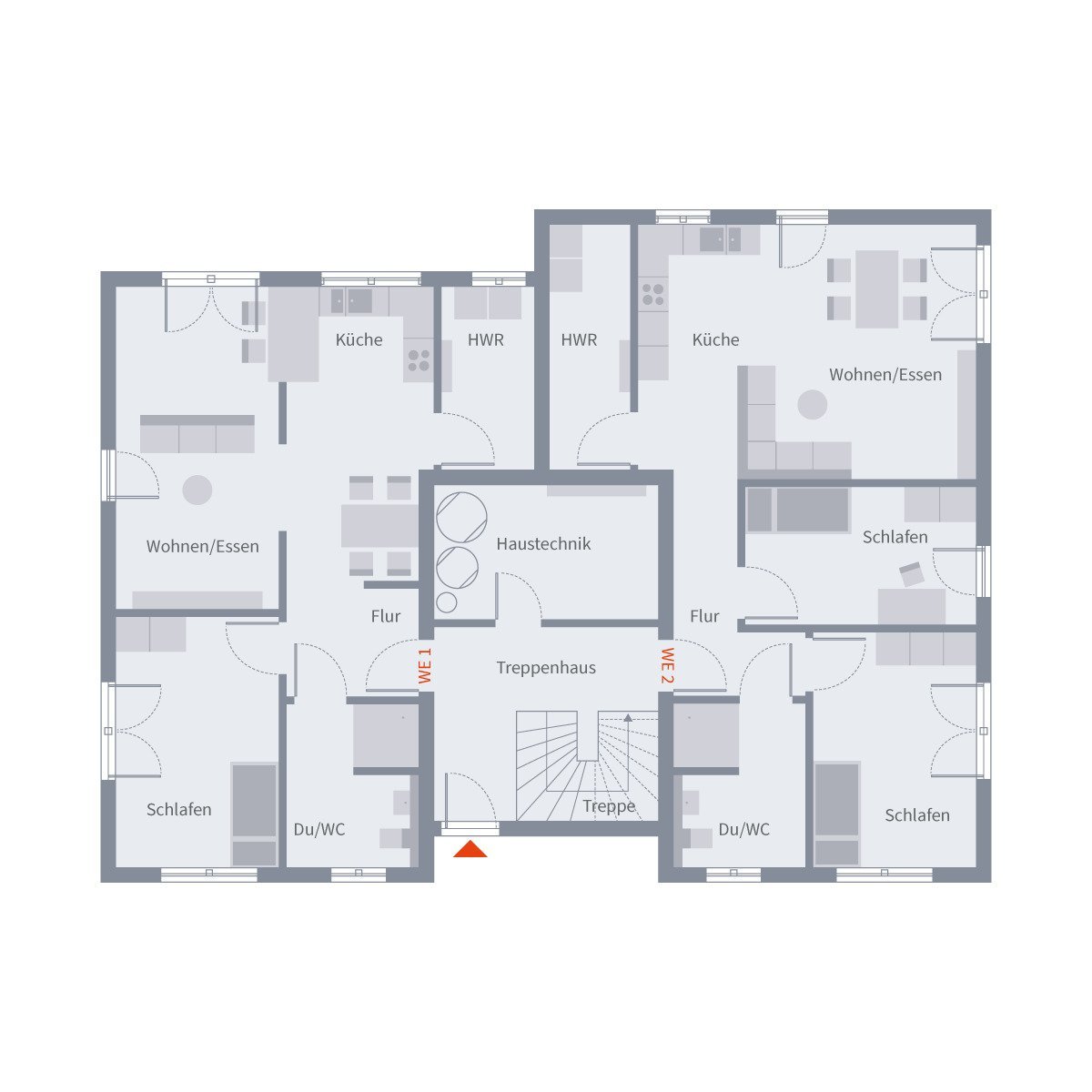 Cashflow planbar: Wohnmix mit Penthouse und barrierefreien Erdgeschosswohnungen.