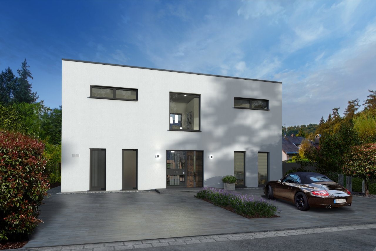Ein wunderschönes Haus in einzigartiger Optik mit Flachdach ! Mit Grundstück berechnet !