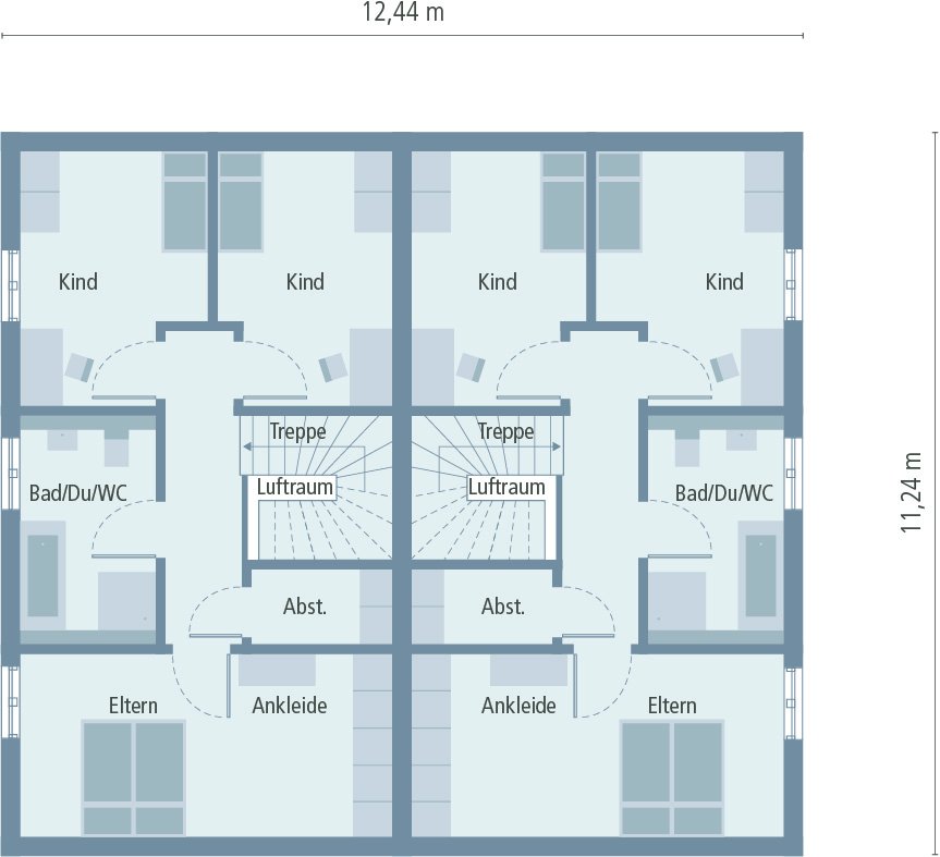 Ein Haus für 2 Familien ! Je Haushälfte/Familie mit Grundstücksanteil nur 399.700,-€ !