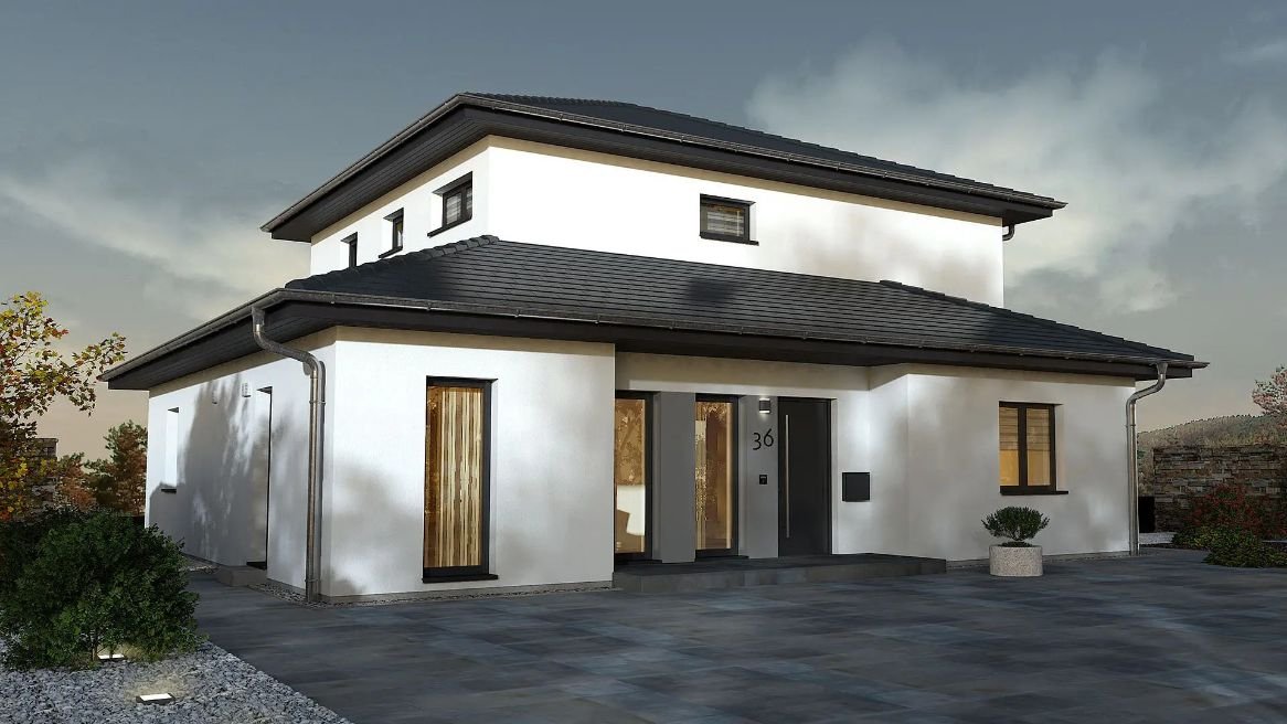 Haus im mediterranen Stil mit einer genialen Optik / Grundriss ! Mit Grundstück berechnet !