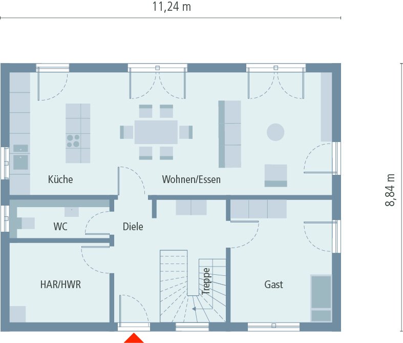 Exklusives Design mit optimalen Grundriss zum glücklich sein ! Inklusive eines Grundstückes berechnet !