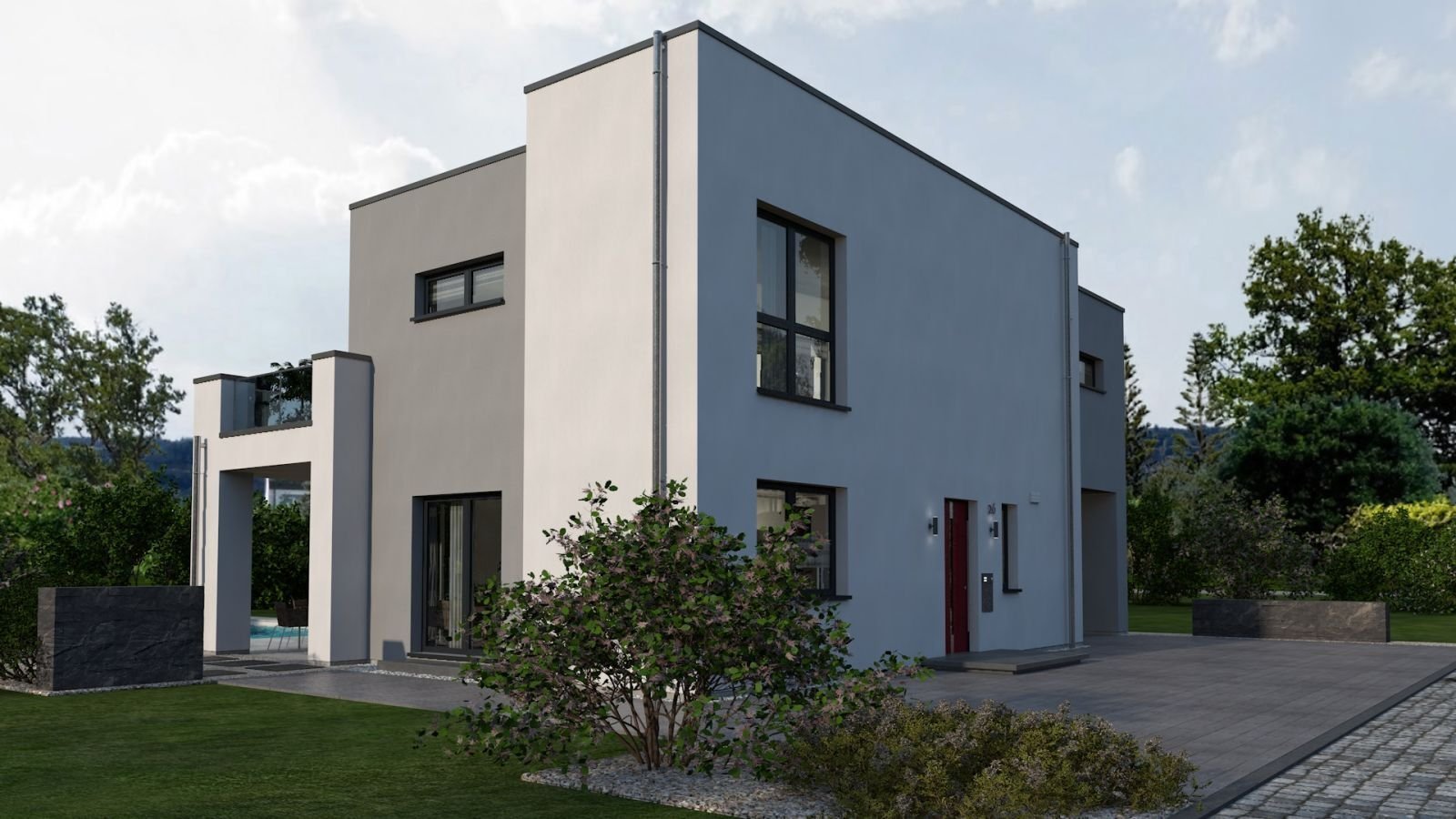 EINFAMILIENHAUS MIT INTEGRIERTEM CARPORT