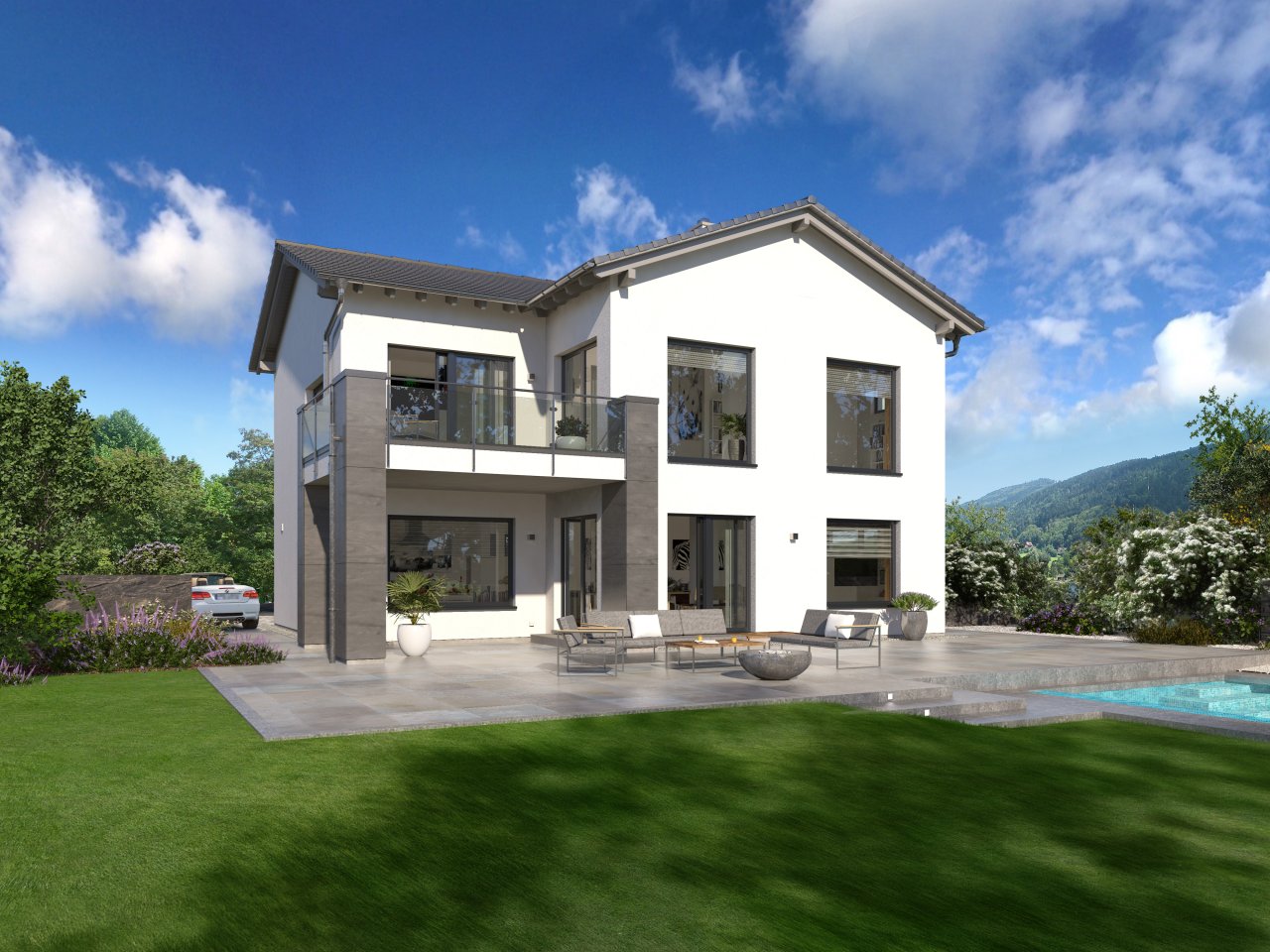 Ihr Haus mit Balkon-Terrasse ! Es wird sie begeistern ! Mit Grundstück berechnet !