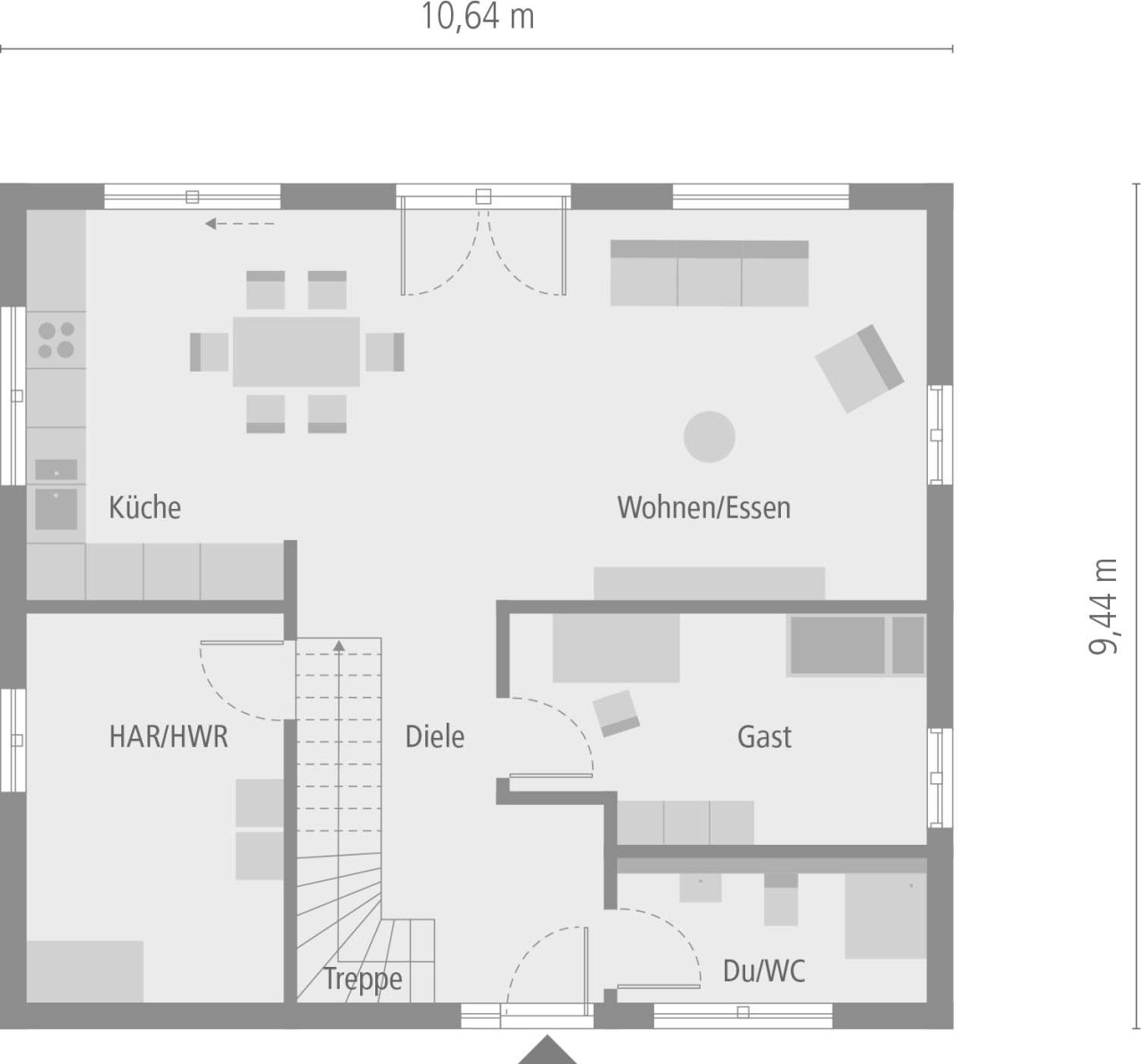 Diese tolle Optik mit dem genialen aber auch veränderbaren Grundriss ! Mit Grundstück !
