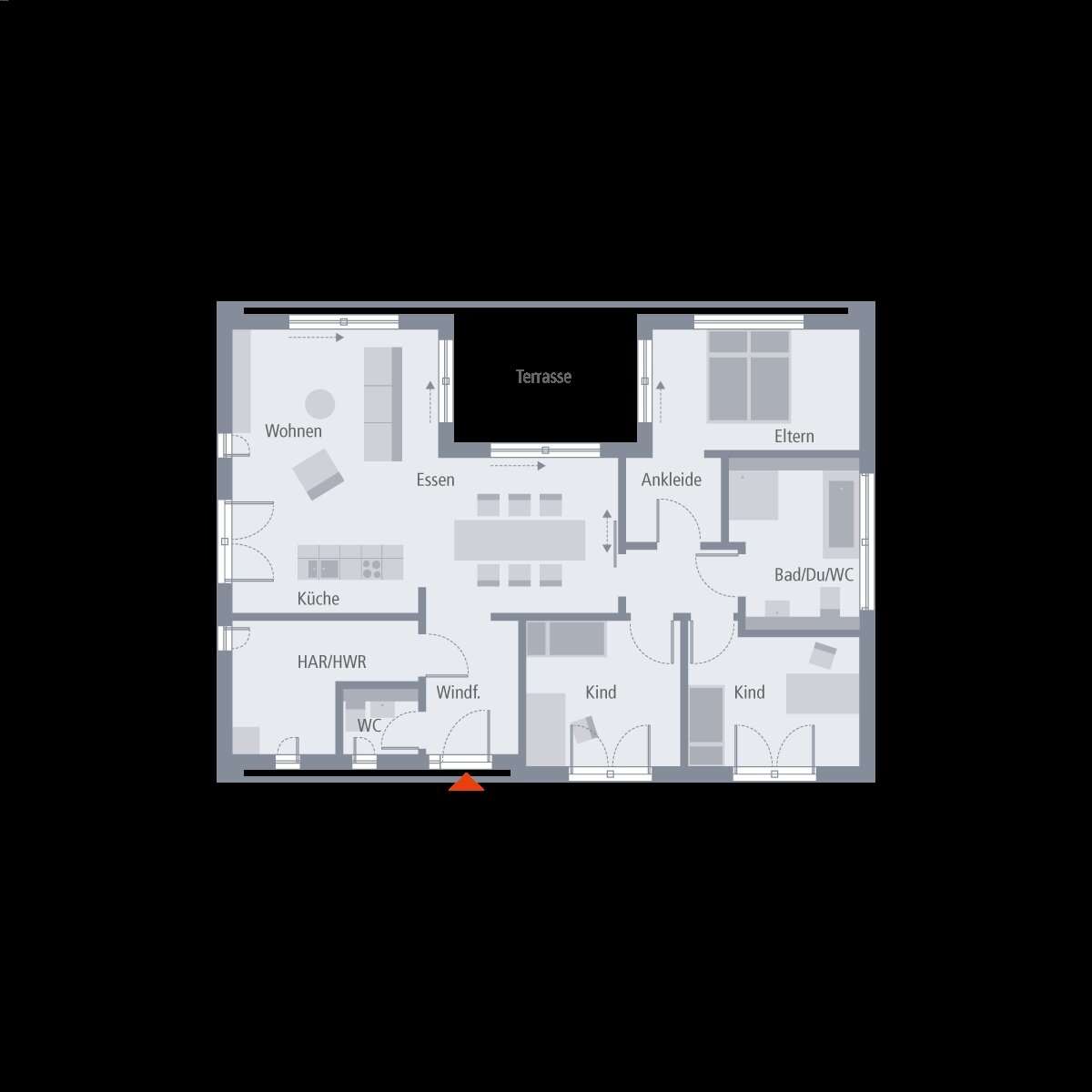 Wohnen auf einer Ebene - Bungalow