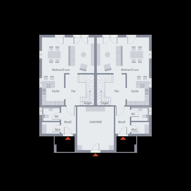 Haus mit 2 Haushälften ! Je Familie/Haushälfte/Grundstücksanteil nur 392.000,-€ !