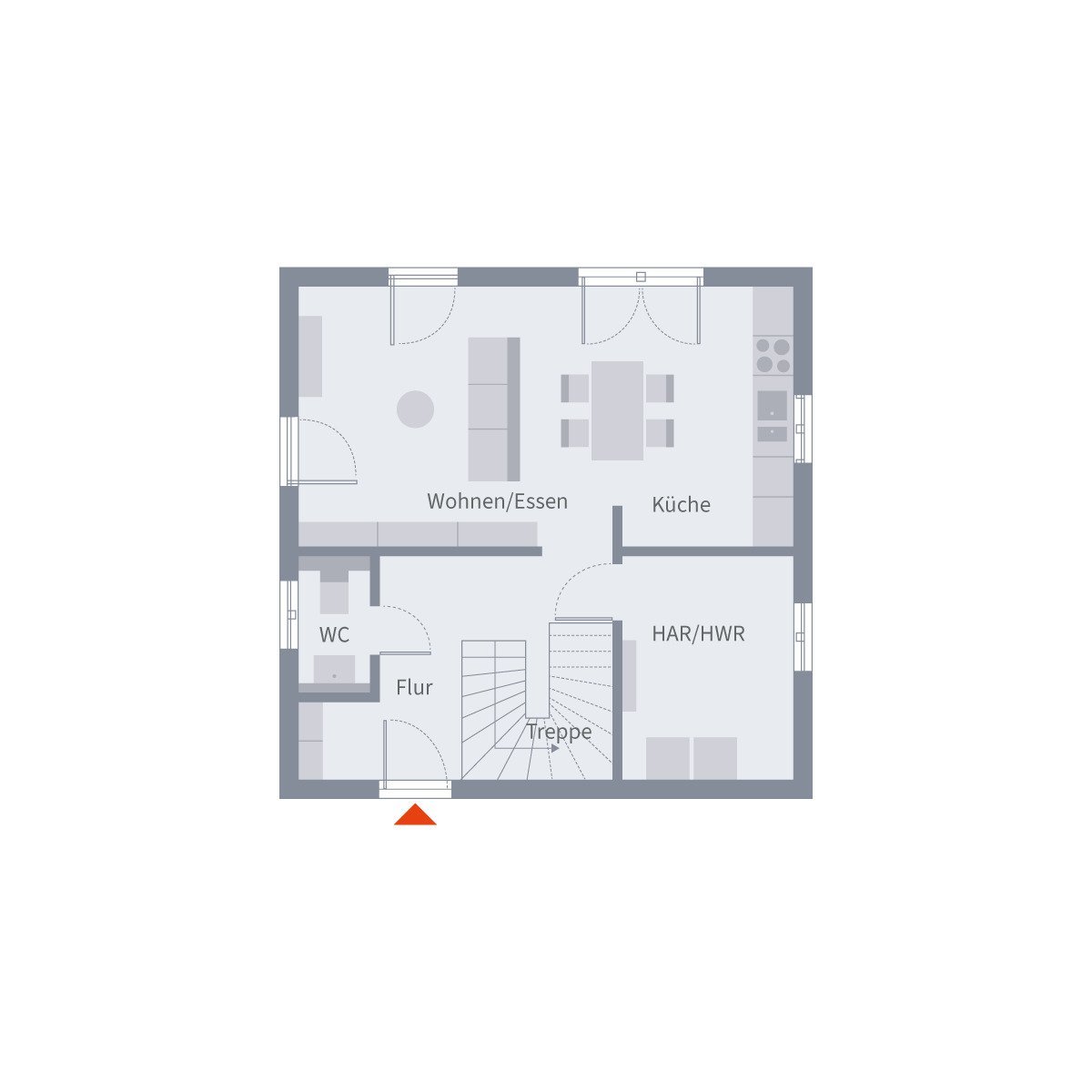 Eine ausgewogene Wohnfläche von rund 107 m² bringt Übersicht