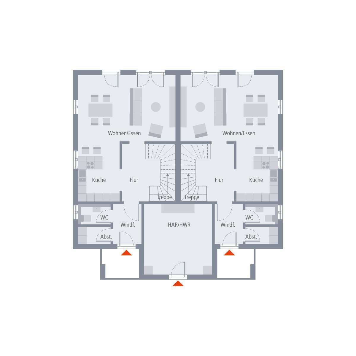 TÜR AN TÜR IM DOPPELHAUS