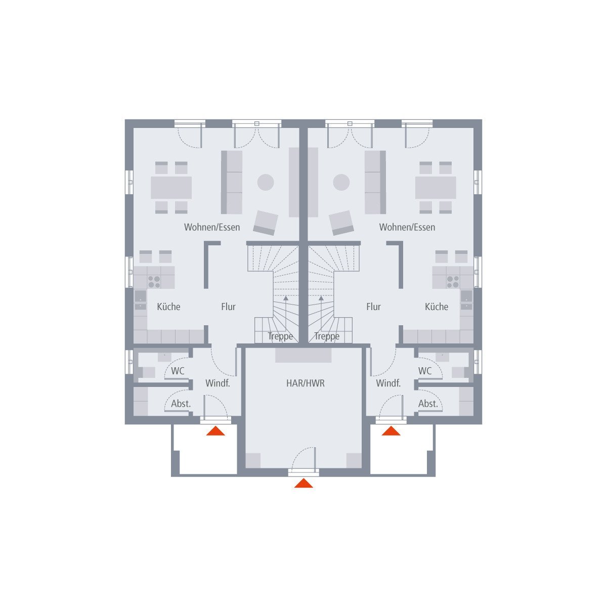 TÜR AN TÜR IM DOPPELHAUS