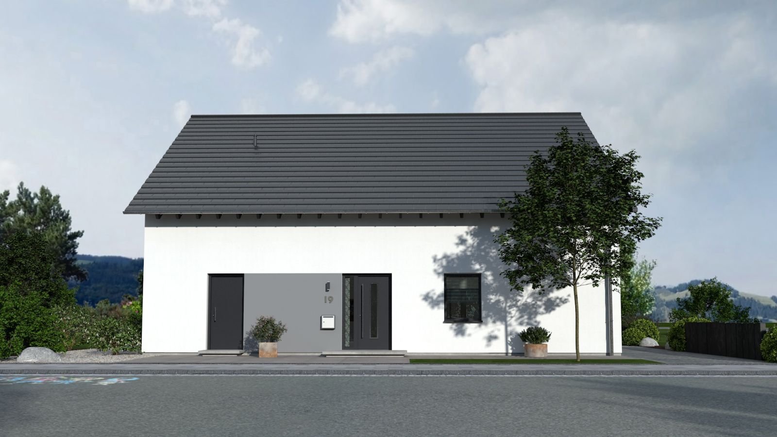 Eine Hälfte für Sie und die 2. Hälfte für Ihren Nachbarn