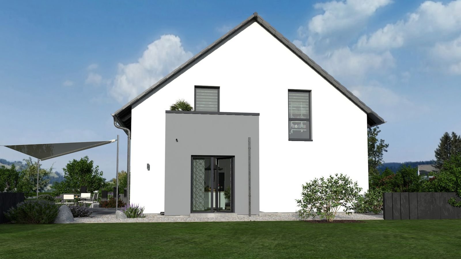 Eine Hälfte für Sie und die 2. Hälfte für Ihren Nachbarn