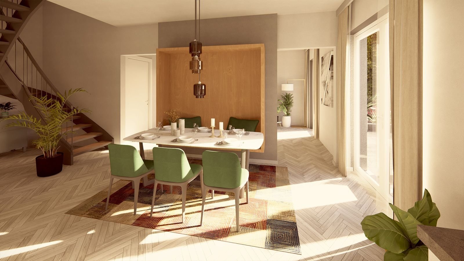 Offen gestaltetes Einfamilienhaus als Doppelhaushälfte