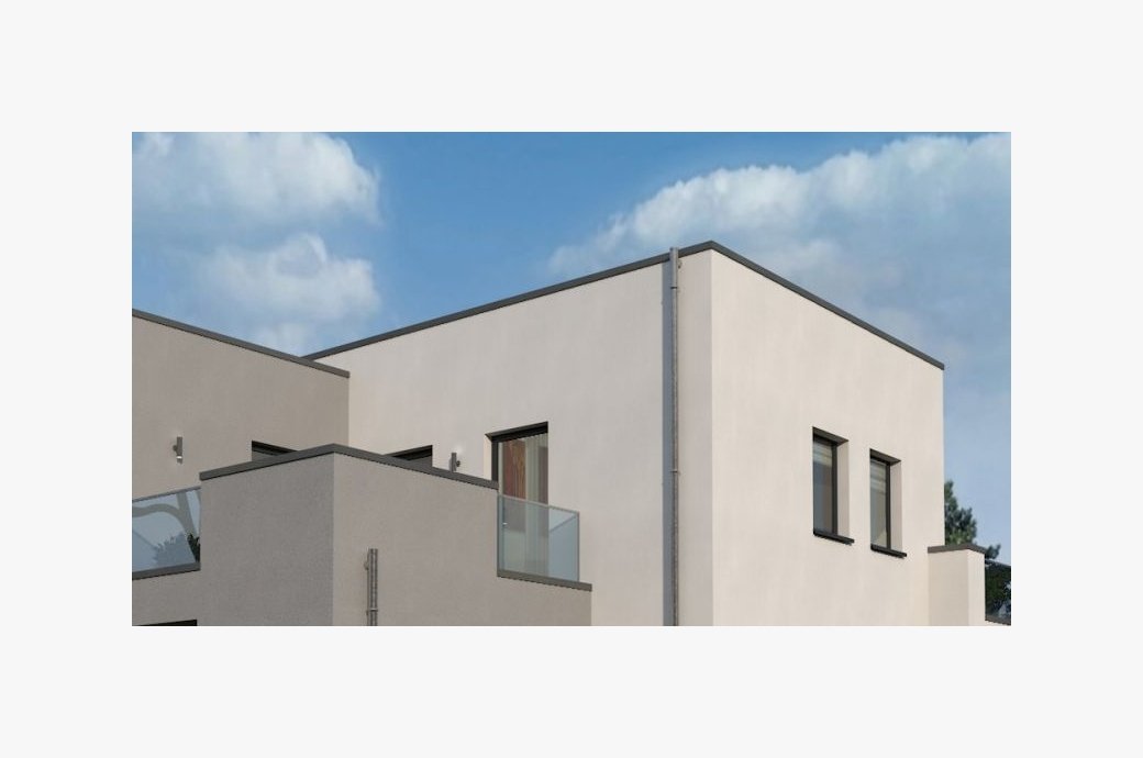 Man erreicht das Haus geschützt über einen überdachten Zugang