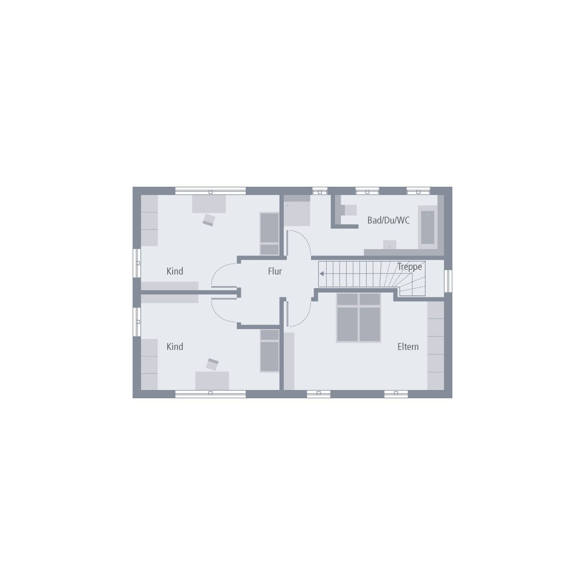 EIN GROSSES OKAL BAUHAUS AUF KLEINEM RAU 