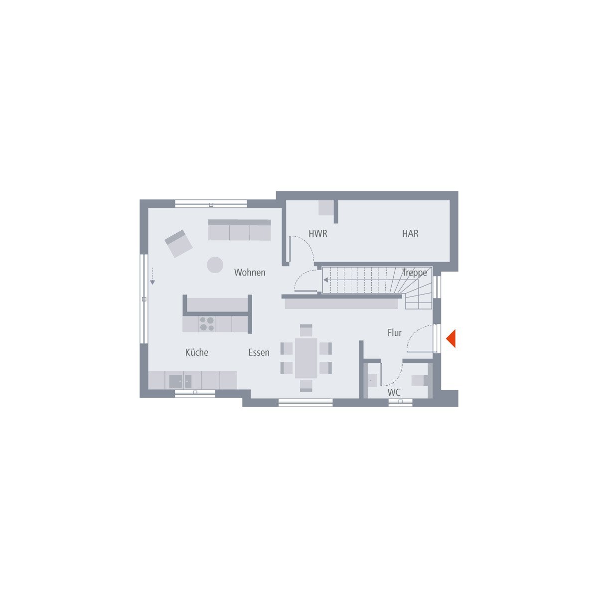 EIN GROSSES OKAL BAUHAUS AUF KLEINEM RAU 