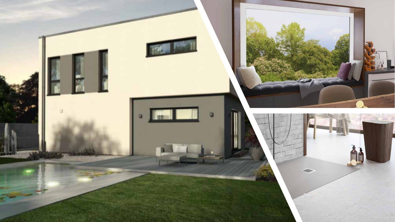 EIN GROSSES OKAL BAUHAUS AUF KLEINEM RAU 