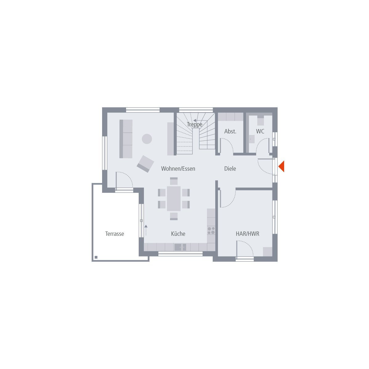 Das Haus wirkt klar gefasst und zurückhaltend