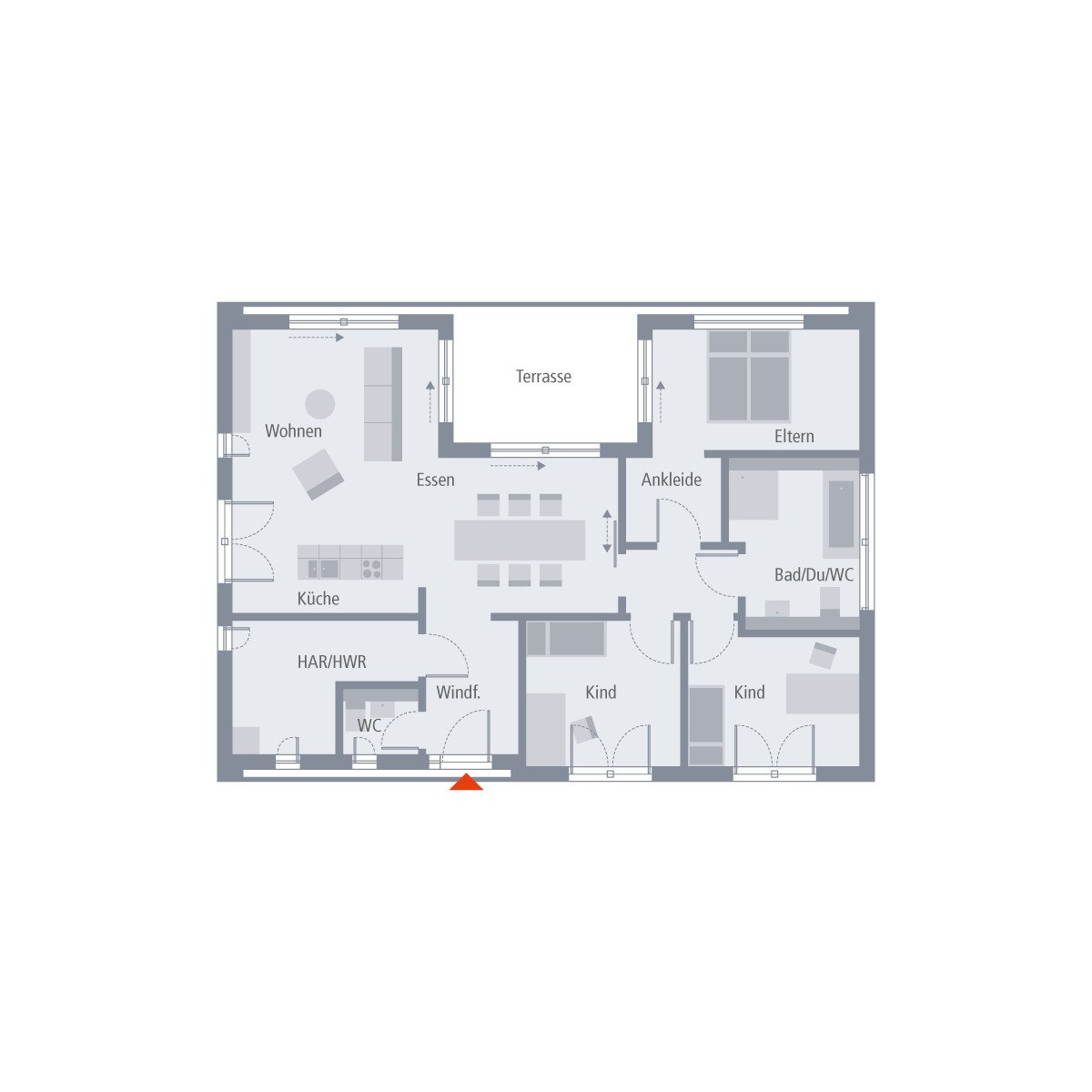 Einfach perfekt für ein glückliches Leben auf einer Ebene ! Mit einen Grundstück berechnet !