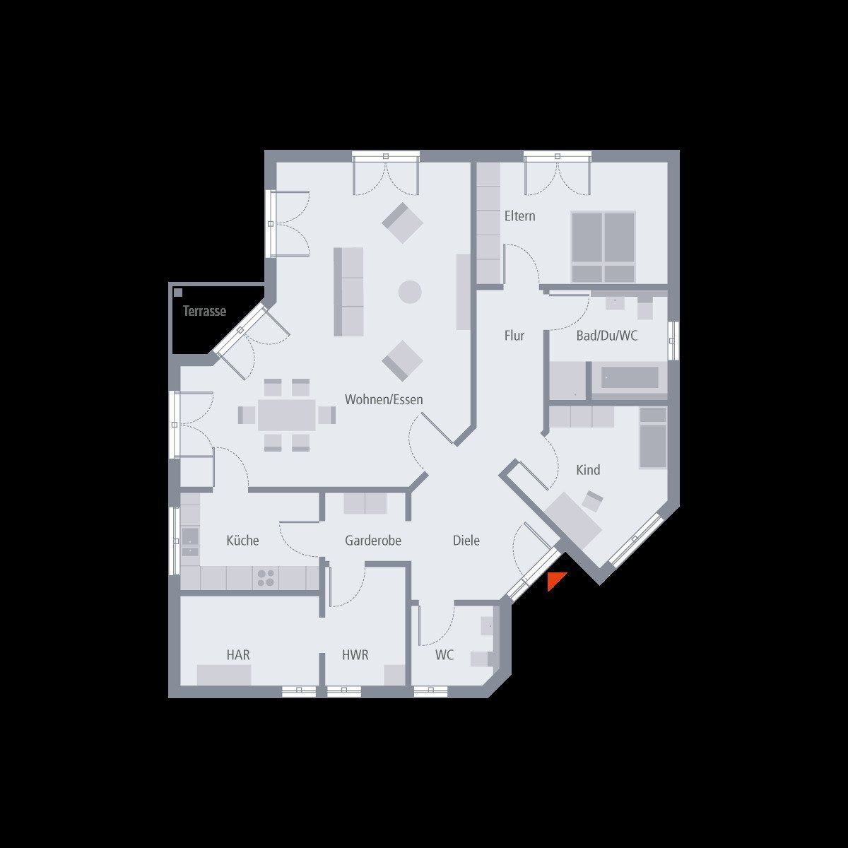 Diele bleibt Verteiler zwischen beiden Seiten