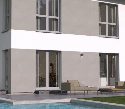 Vom Wohnbereich führt die Treppe weiter nach oben zur zweiten Ebene.