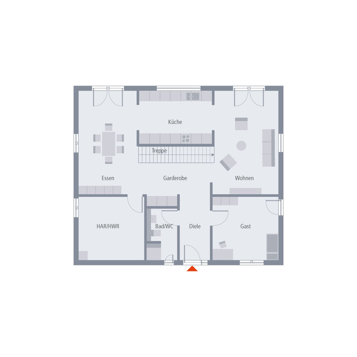 unbeschreibliche Großzügigkeit unterm Satteldach inkl. Grundstück