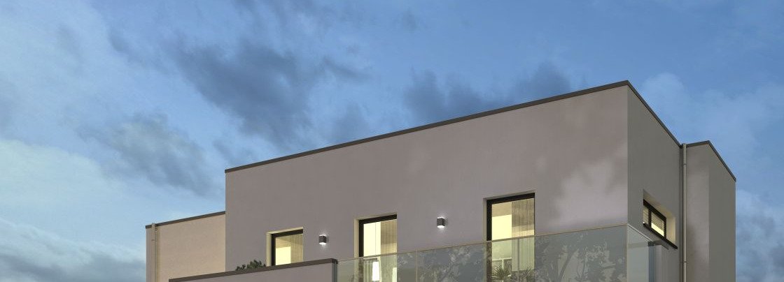 Der Eingang führt durch den Flur direkt in den Wohnbereich zur Terrasse ohne Trennung