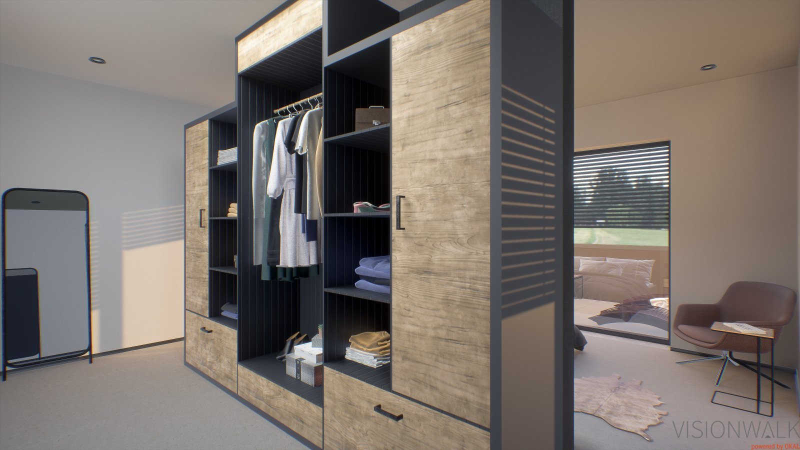 Diele führt direkt zur Treppe und verbindet Wohnbereich mit den Zimmern