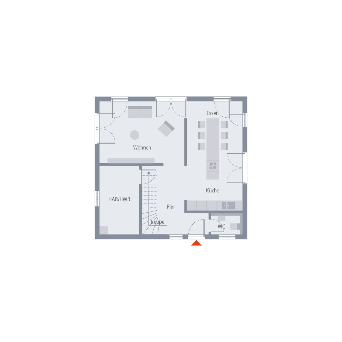 Attraktives Einfamilienhaus mit durchdachtem Wohnkonzept und moderner Ausstattung. Das Grundstück ist in diesem Angebot bereits berücksichtigt.