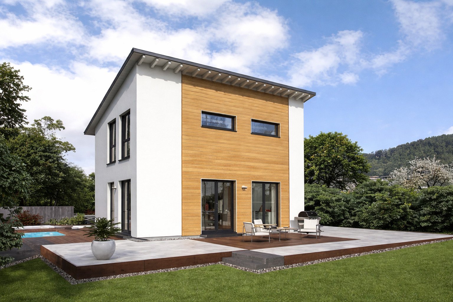 EINFAMILIENHAUS MIT VERSETZTEM PULTDACH