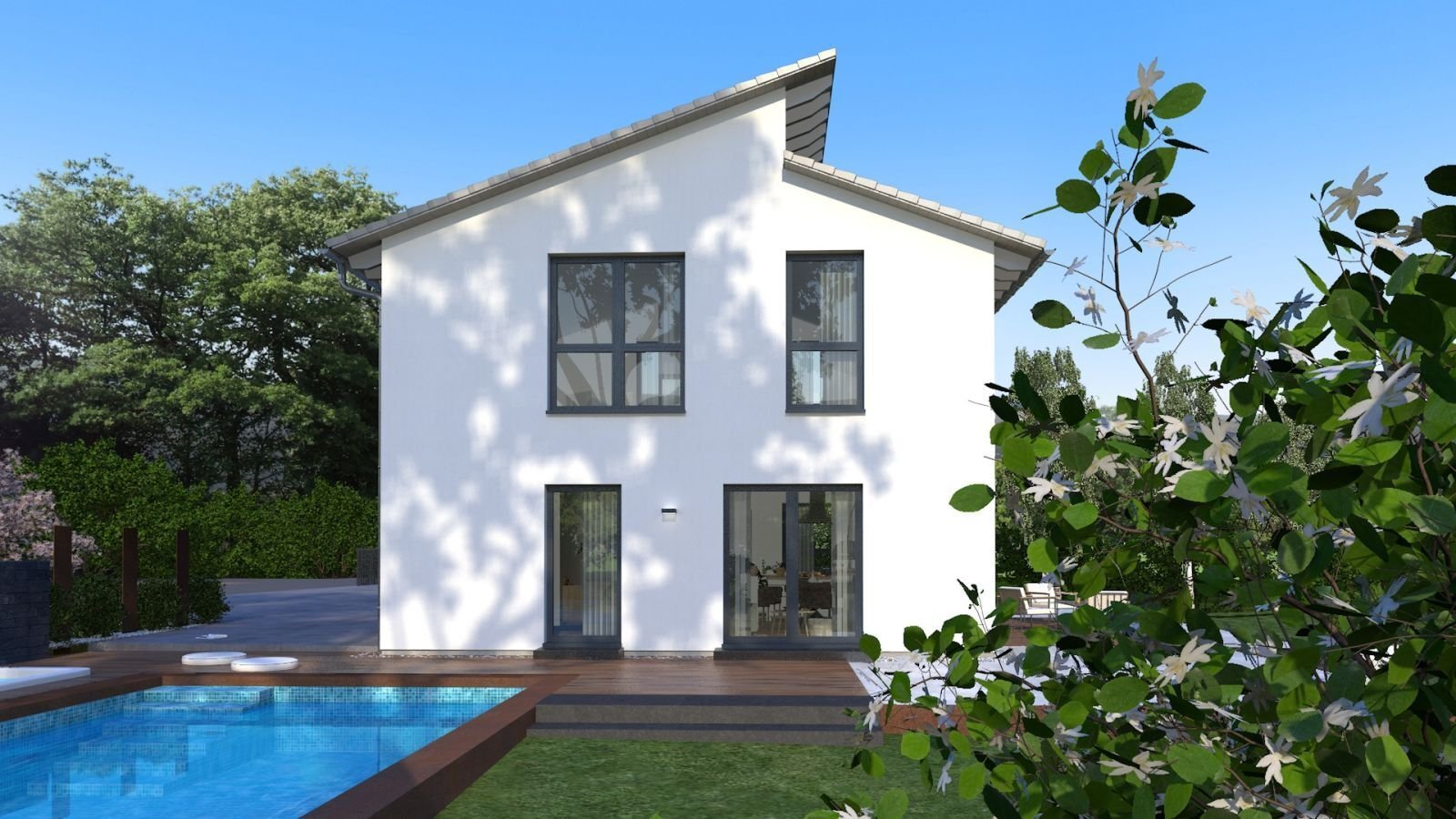 EINFAMILIENHAUS MIT VERSETZTEM PULTDACH