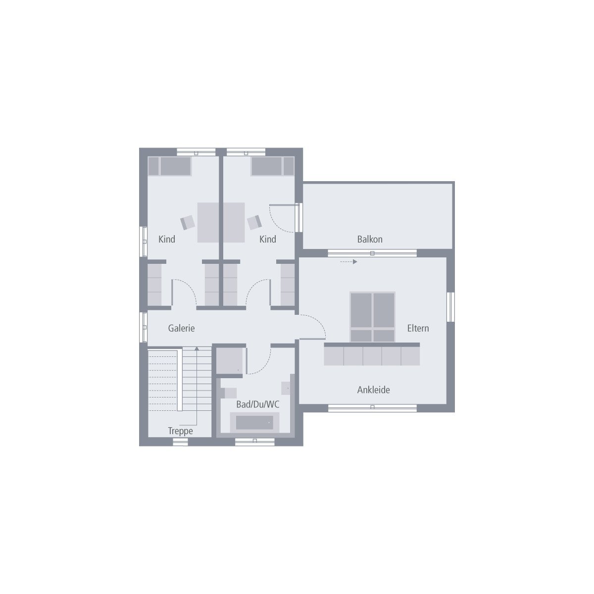 Man sieht Terrasse und Balkon und merkt, wie sich Alltag klar voneinander trennt