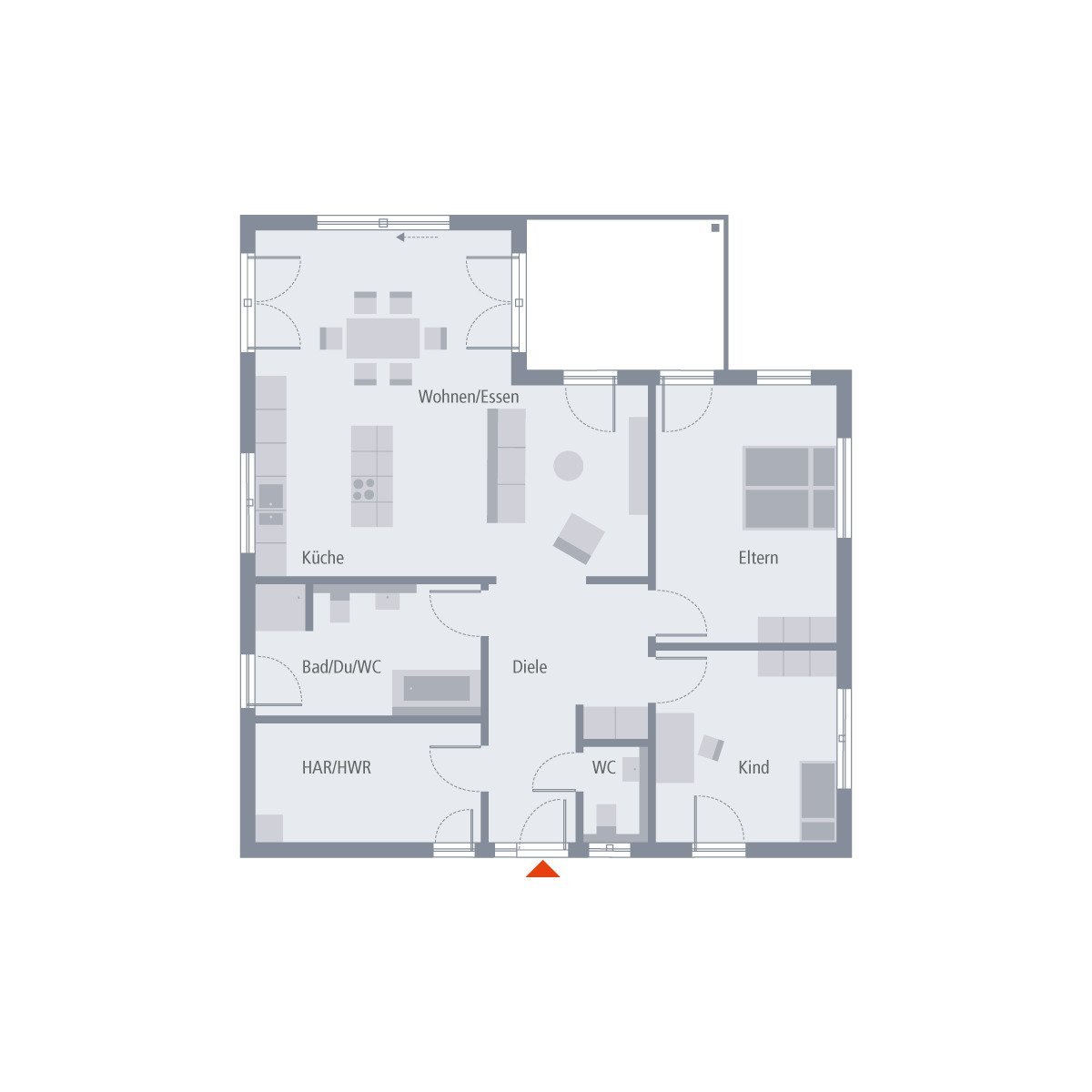 Reinkommen und sofort orientiert sein, 118 m² kompakt, alles bleibt übersichtlich