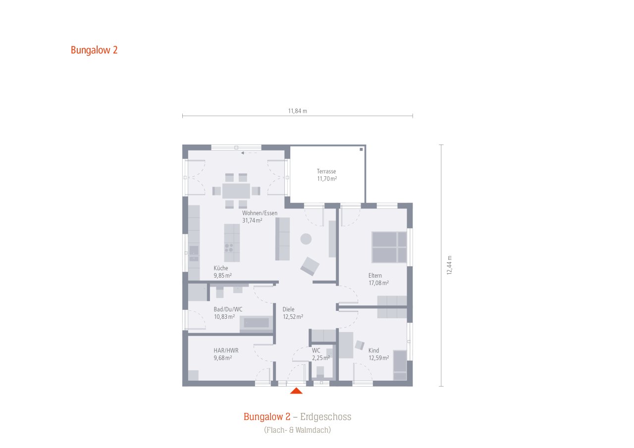 Mein preiswerter Bungalow mit überdachter Terrasse ! Preis ist mit Grundstück berechnet !