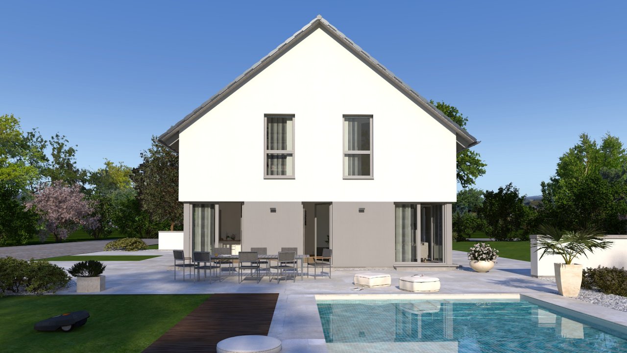 Das Haus mit Wohlfühlgarantie zum  besten Preis bei mir ! Mit einen Grundstück berechnet !