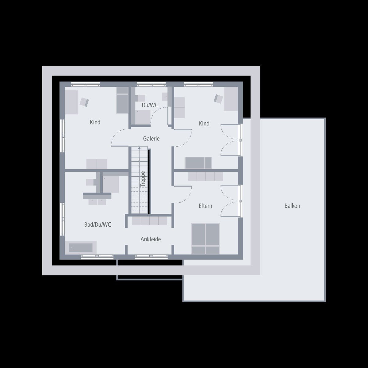 Haus im eleganten Design, mit Anbau und großem Balkon ! Preis mit Grundstück !