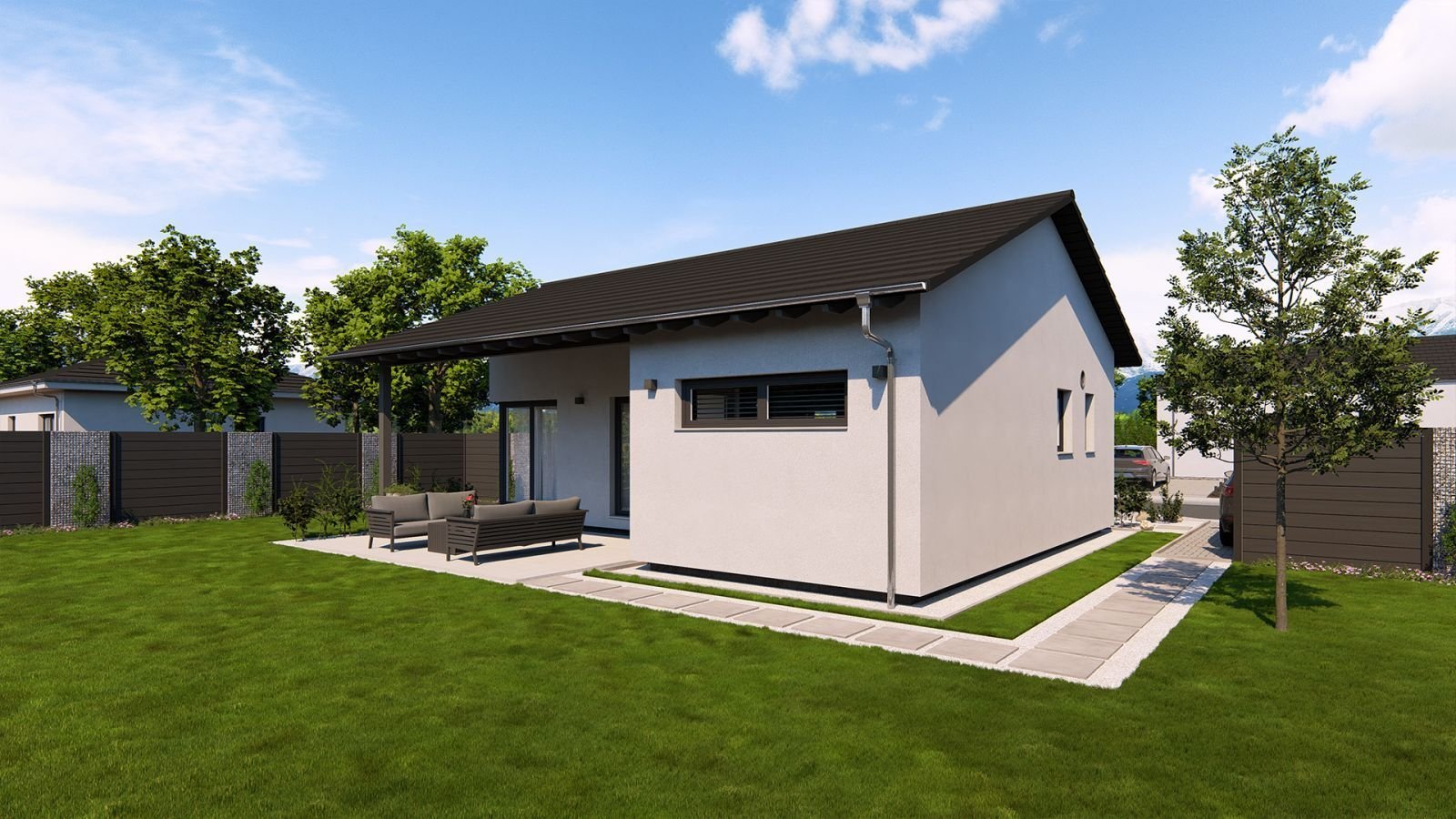 ELEGANTER BUNGALOW MIT OFFENEM WOHNKONZEPT