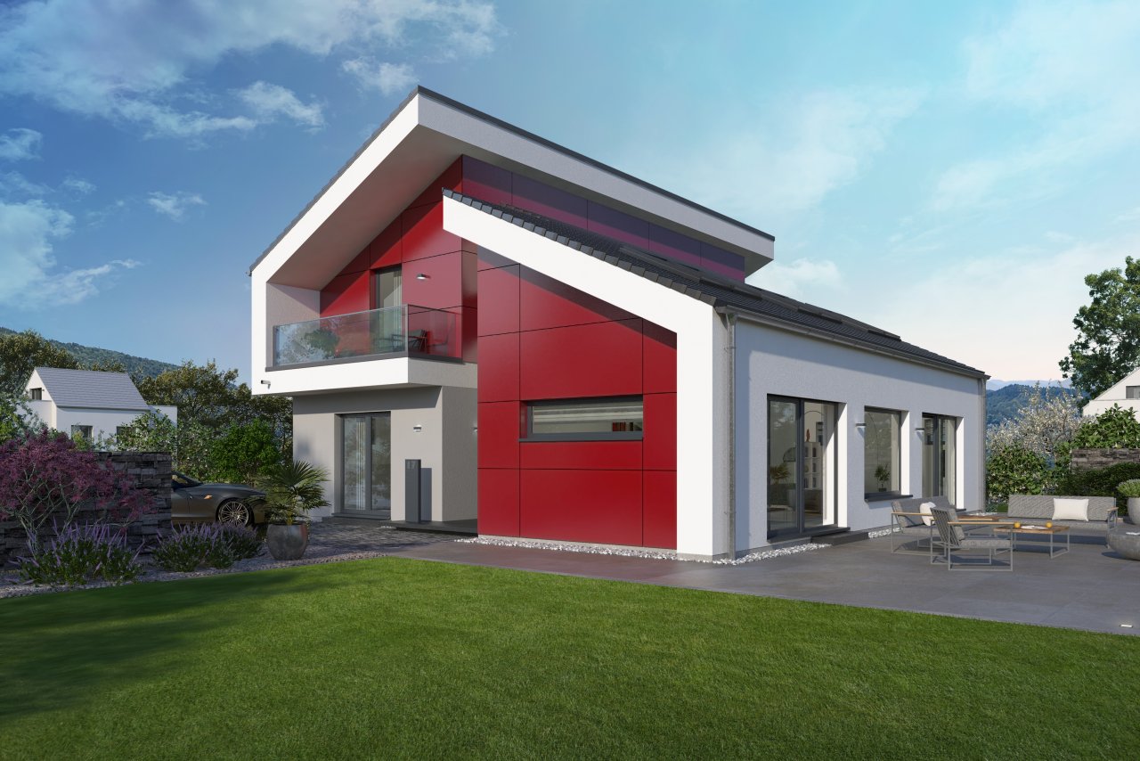 Das große Pultdachhaus mit riesigen Platz zum wohnen ! Preis mit einem Grundstück berechnet ! 