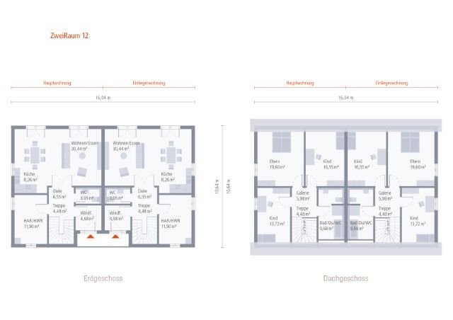 2-Familienhaus zum SARPREIS ! Nur 348.800,-€ je Haushälfte/Grundstücksanteil !