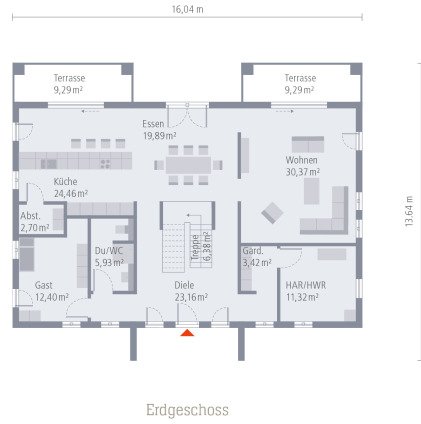 Große Haus in purer Eleganz, überwältigend und schön ! Mit Grundstück berechnet !