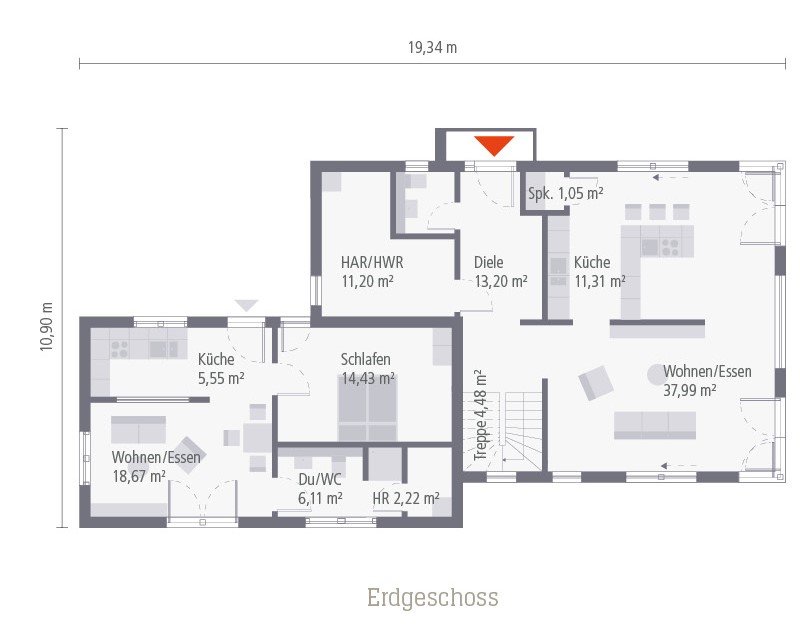 Haus mit 2 Wohnungen ! AKTIONS-Gesamtpreis fürs komplette Haus mit einem Grundstück !