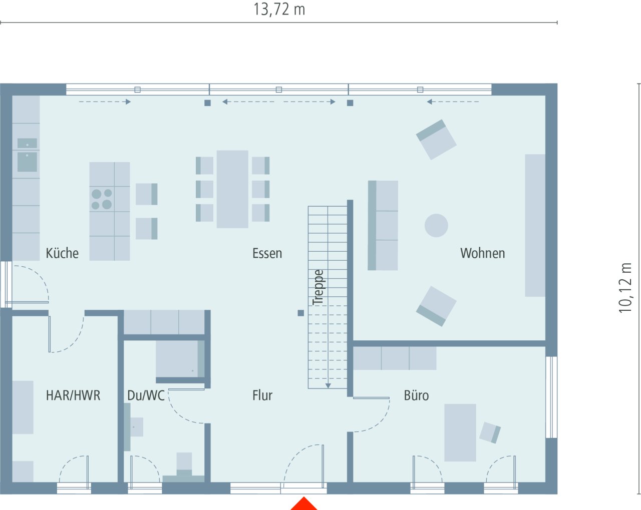 Wunderschönes großes Haus im Bauhausstil mit Flachdach ! Mit Grundstück berechnet !