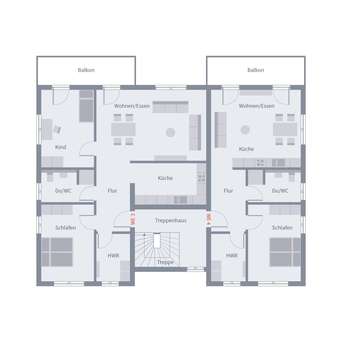 Großes Haus mit 4 Wohnungen ! Im Schnitt nur 228.400,-€ je Wohnung mit Grundstücksanteil !