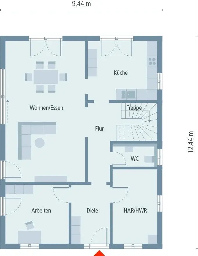 Großes Haus mit 3 Etagen und mit Grundstück zum perfekten Preis berechnet ! 