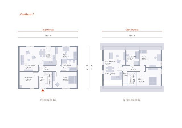 2-Familienhaus = Nur 287.400,-€ je Familie/Wohnung/Grundstücksanteil !