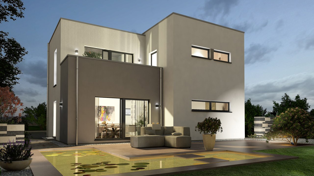 Haus mit perfekter Optik, mit Flachdach, im Bauhausstil ! Preis mit einem Grundstück berücksichtigt !