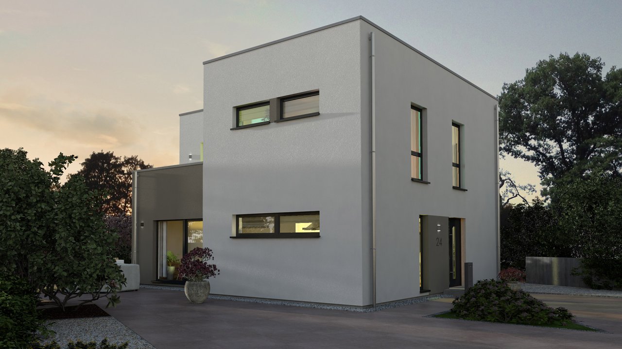 Haus mit perfekter Optik, mit Flachdach, im Bauhausstil ! Preis mit einem Grundstück berücksichtigt !